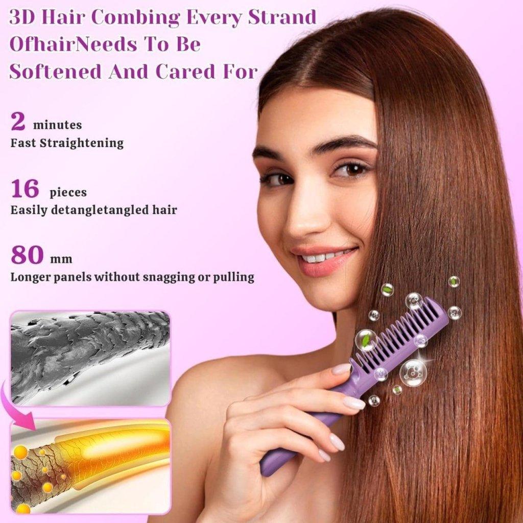 Portable Mini Hair Straightener Cordless Rechargeable Comb - gearot