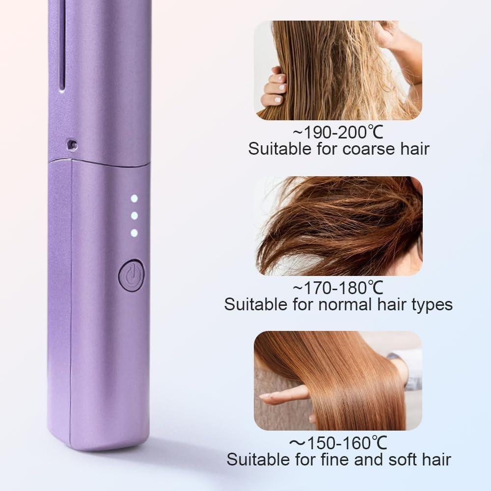 Portable Mini Hair Straightener Cordless Rechargeable Comb - gearot